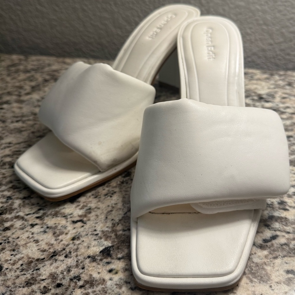 Chic White Mules by Open Edit